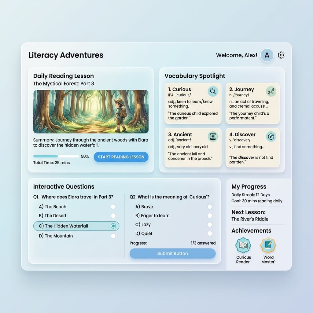 ReadingWillow Dashboard Interface